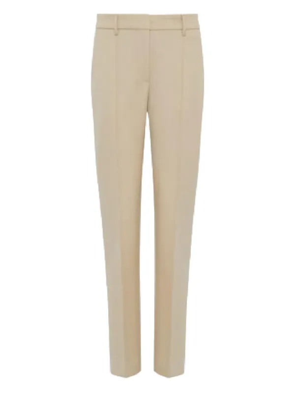 Gabriela Hearst Francisco Front-pleat Trousers in Neutrals