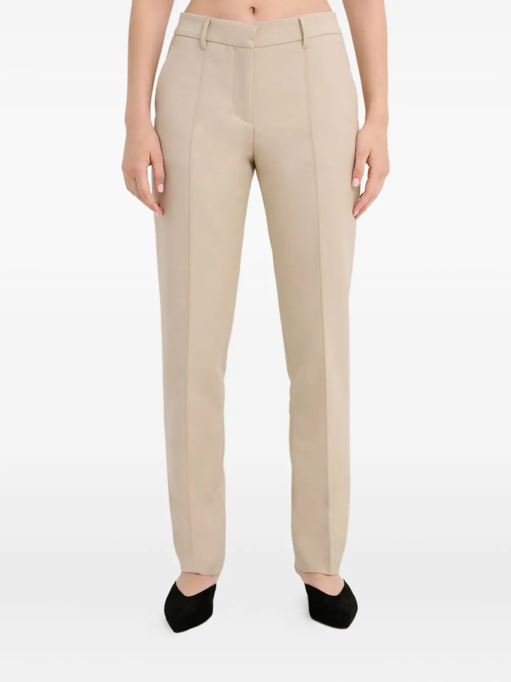 Gabriela Hearst Francisco Front-pleat Trousers In Neutral