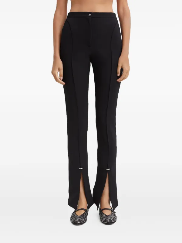 Mugler High-rise Metal Insert Trousers in Black