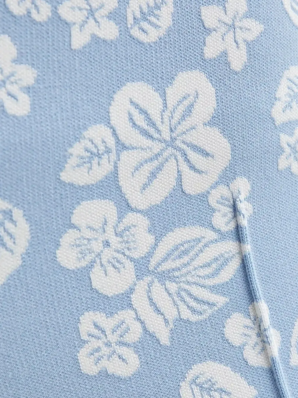 High Sport Louis broek met bloemenjacquard Blauw