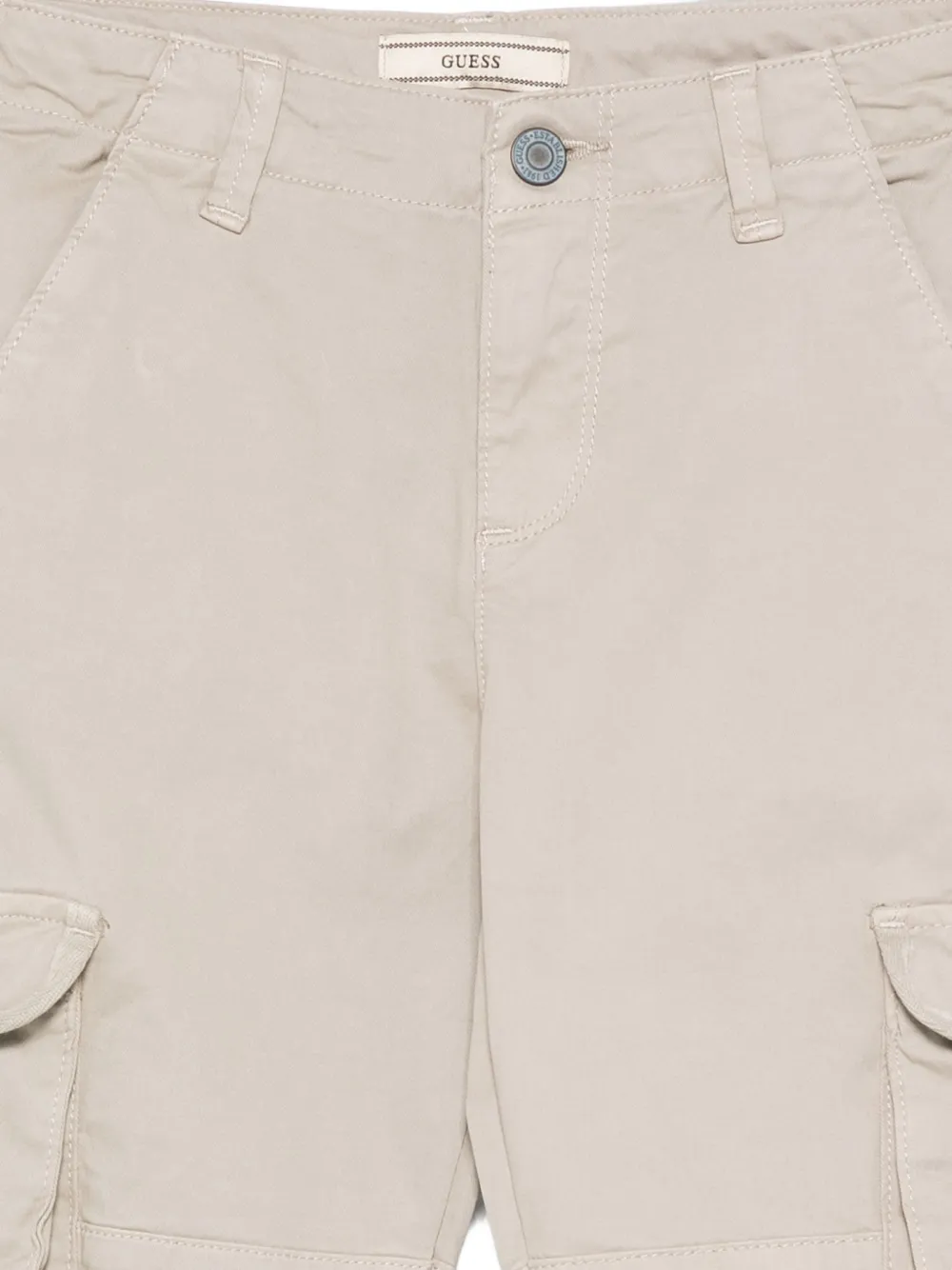 guess kids Elastische broek met riemlussen Beige
