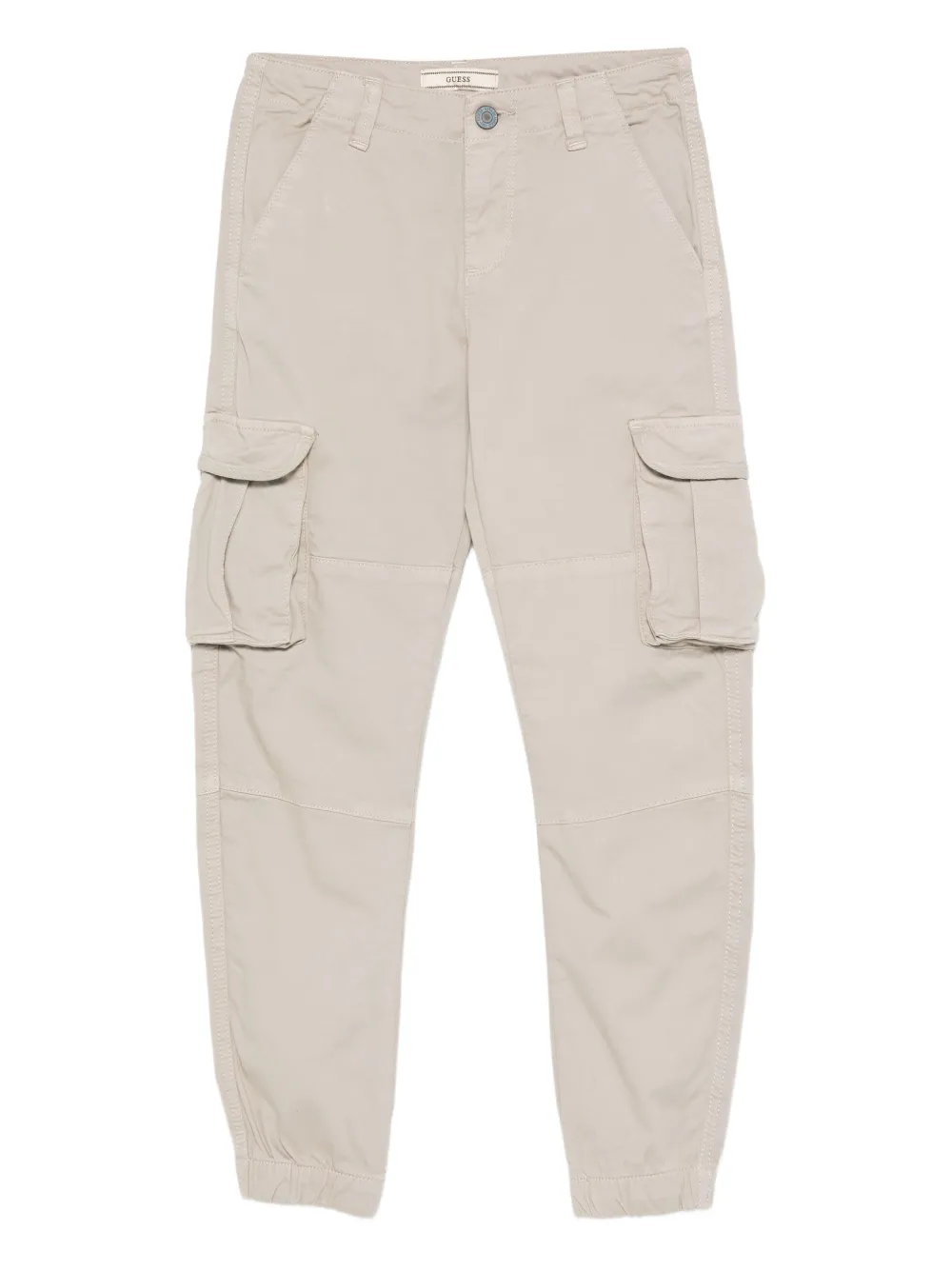guess kids belt-loop elasticated trousers | Neutrals | Image 1