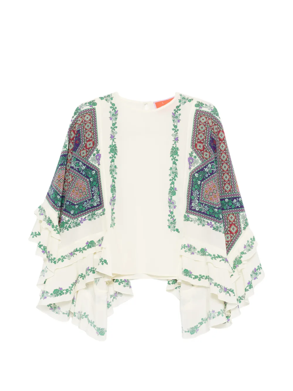 La DoubleJ ruffled printed top - Toni neutri