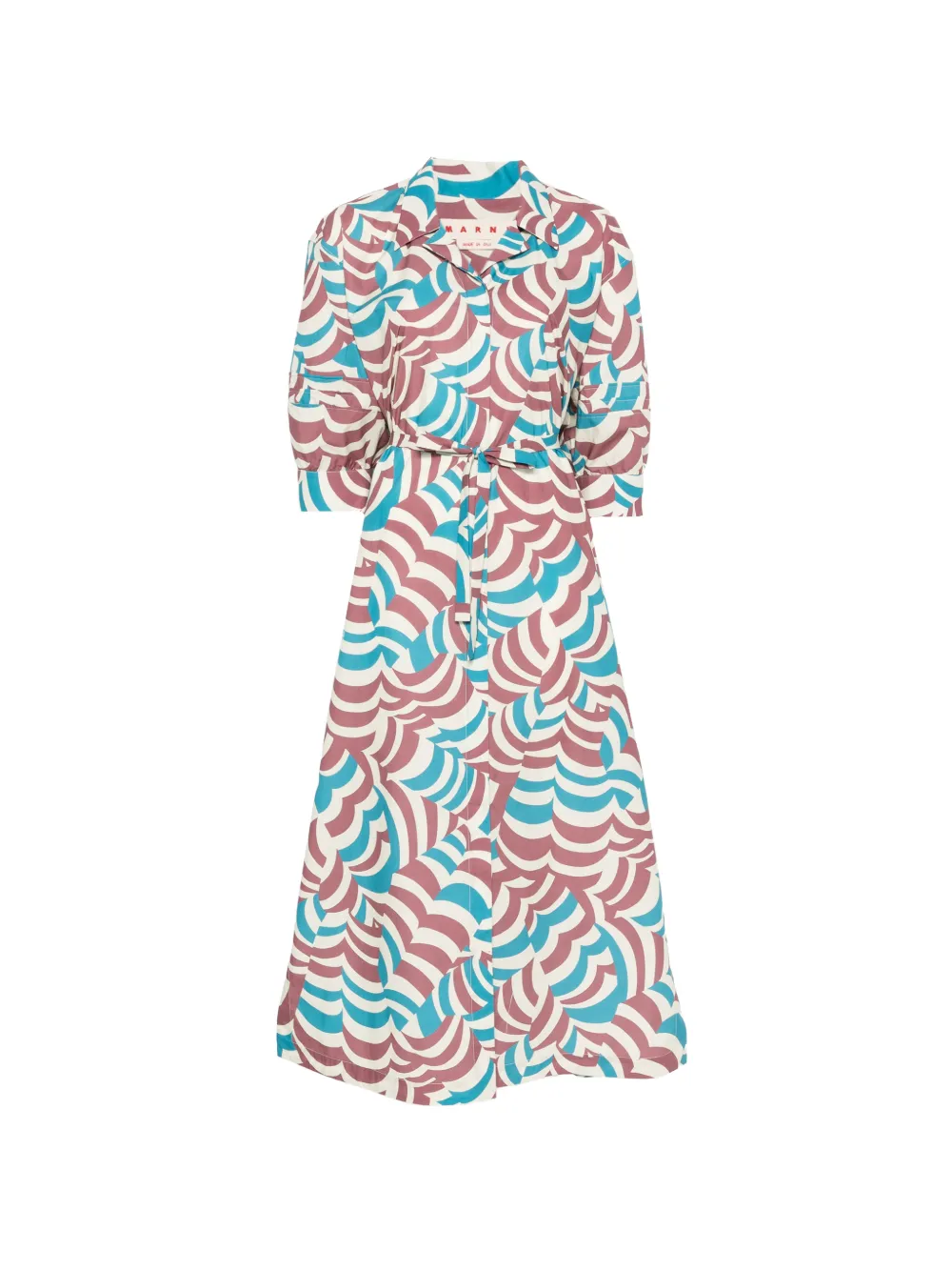 Marni printed midi dress - Toni neutri