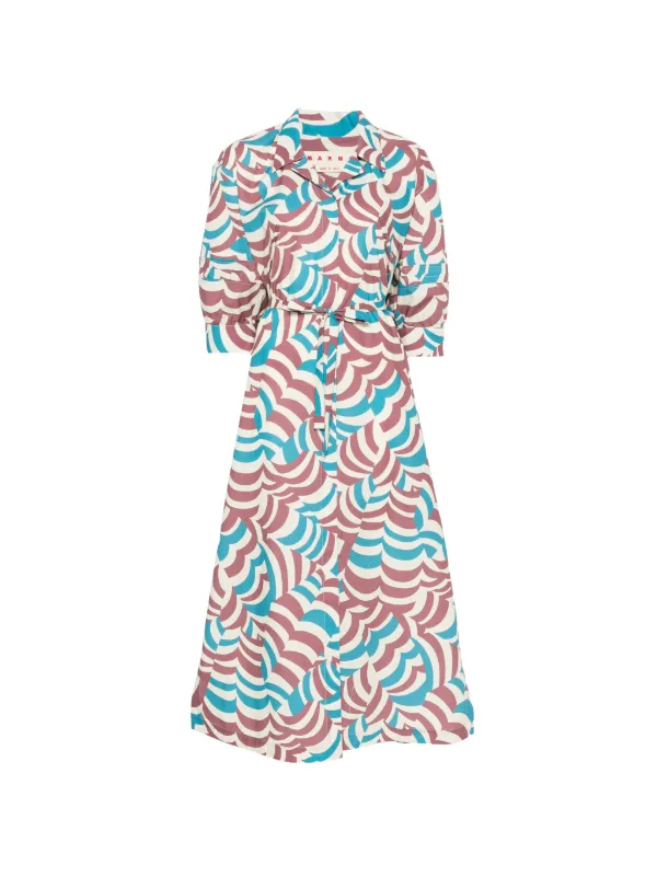 marni midi dress Marni printed midi dress