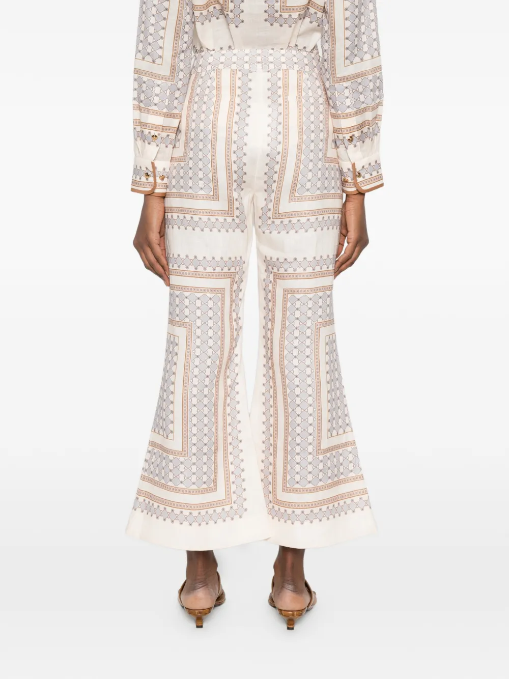 ZIMMERMANN Broek met patroon Beige