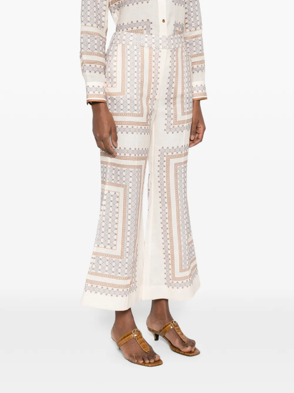  Zimmermann Geometric Patterned Trousers - Neutrals 