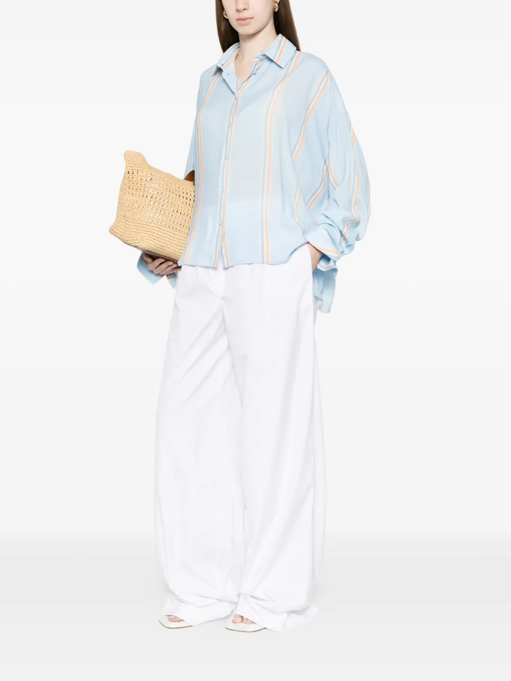 Ermanno Scervino Broek met wijde pijpen Wit