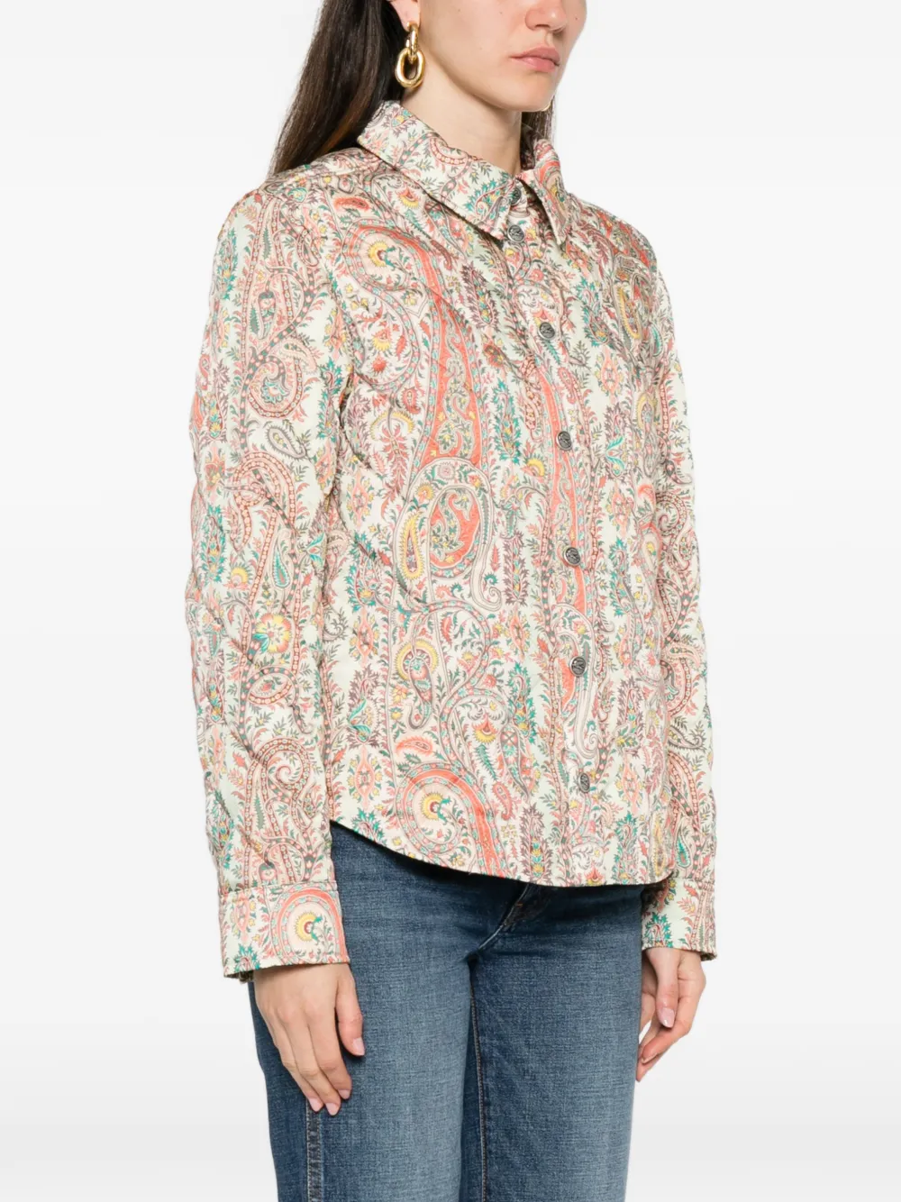  Etro Paisley-print Puffer Jacket - Neutrals 