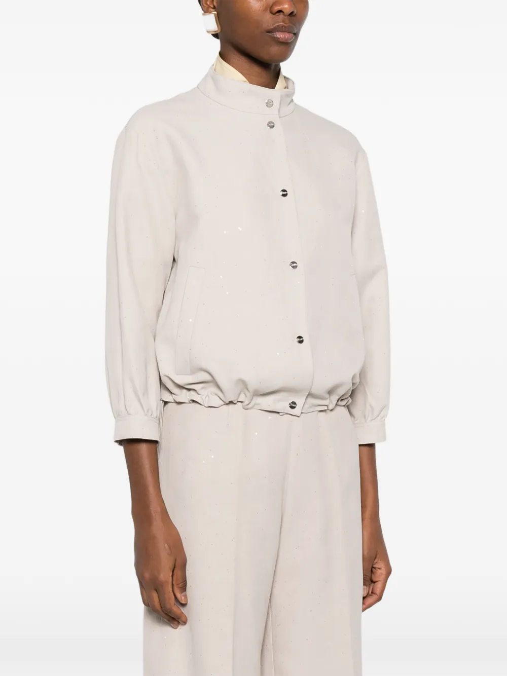  Herno Embellished Jacket - Neutrals 