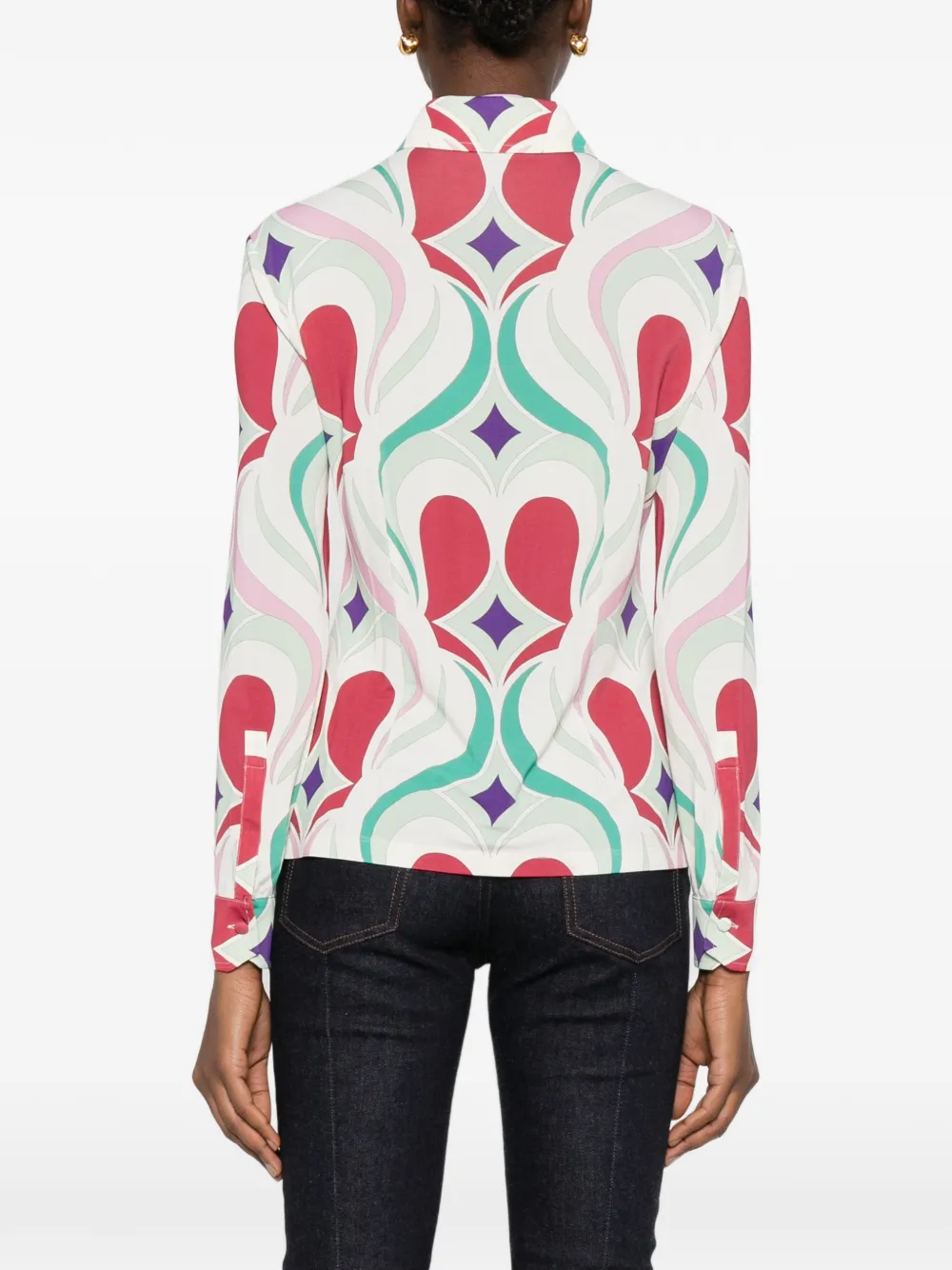 Geometric Pattern Buttoned Shirt
