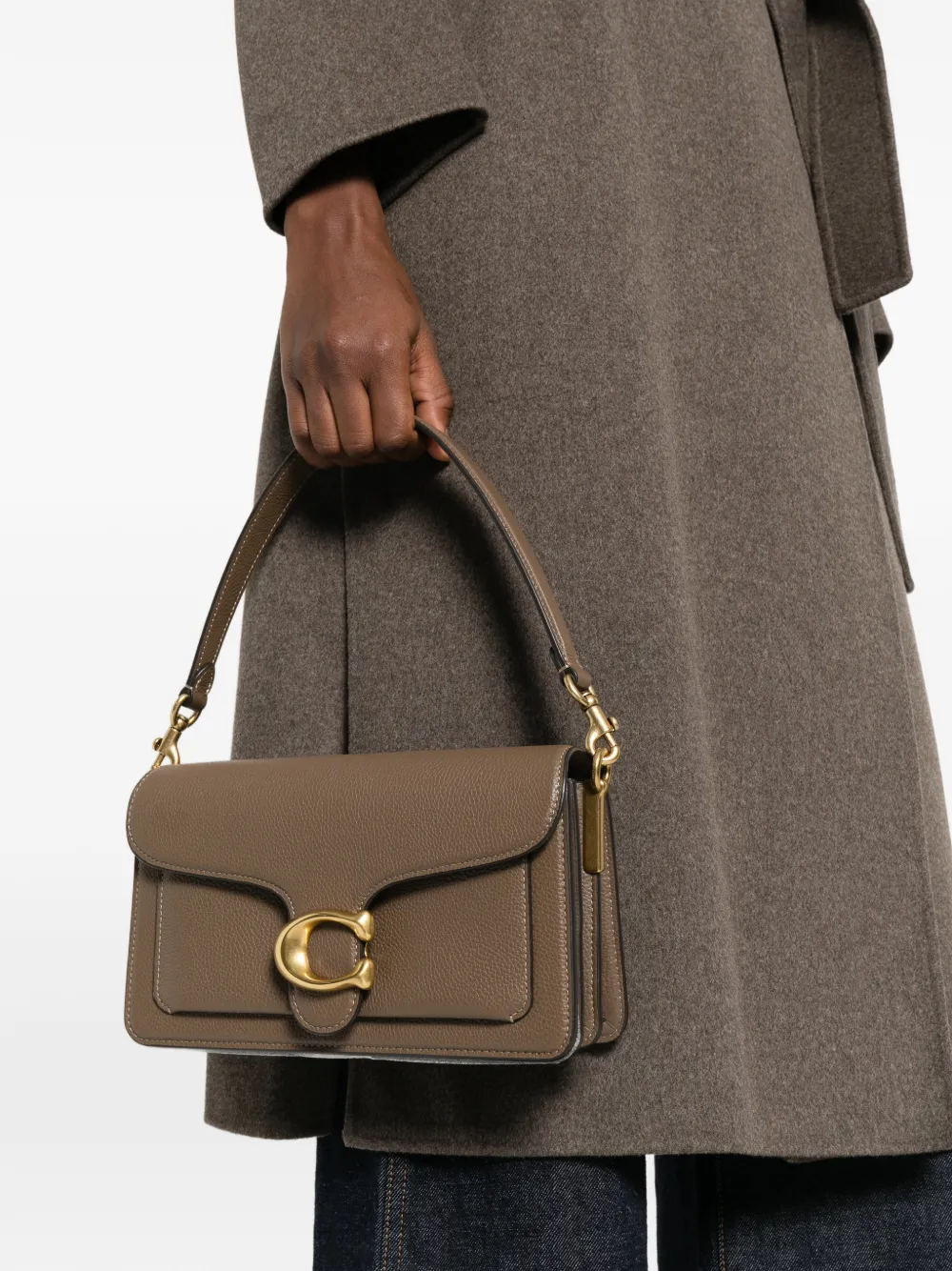 Coach Tabby shopper met logo - Bruin