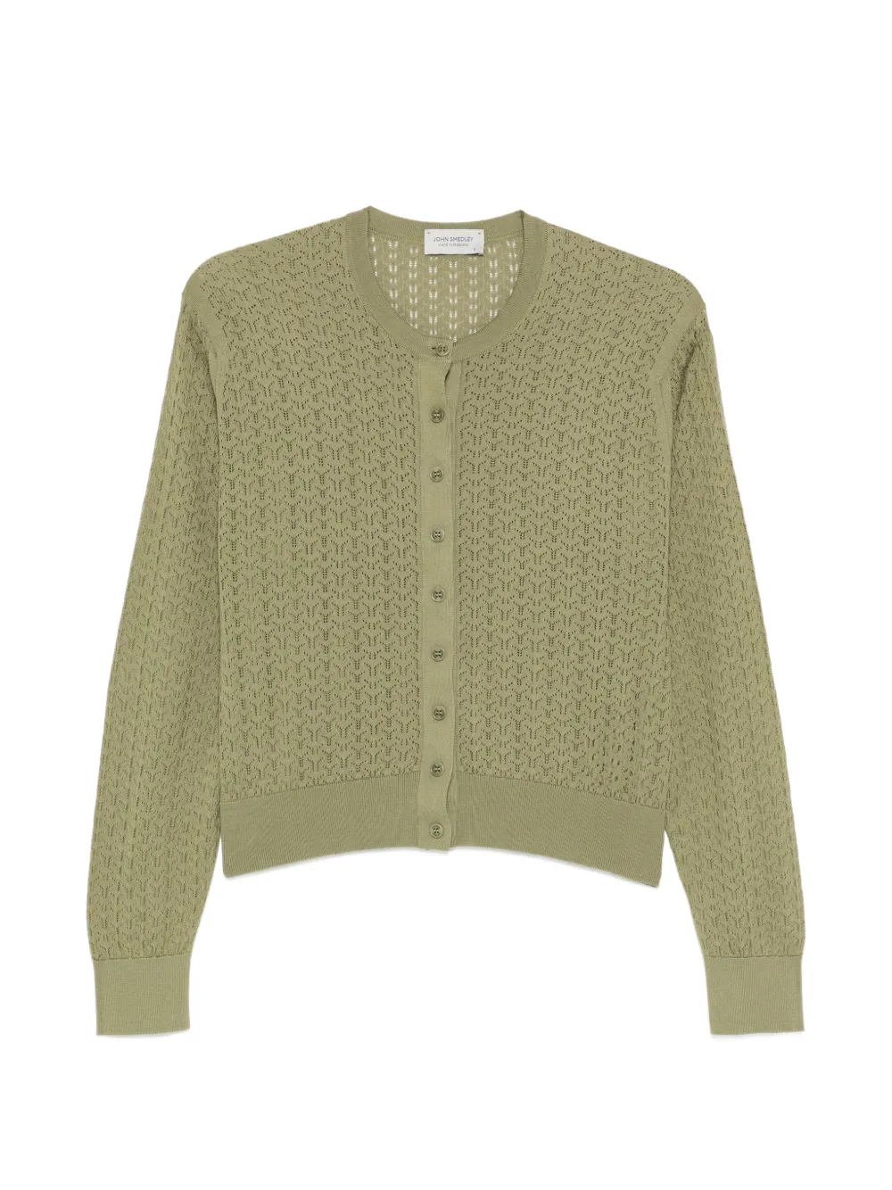 John Smedley Roxburgh pointelle-knit cardigan - Grün