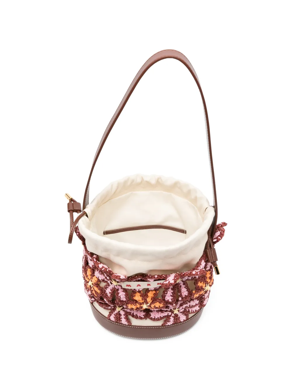 Marni Bucket-tas met bloemenprint Bruin