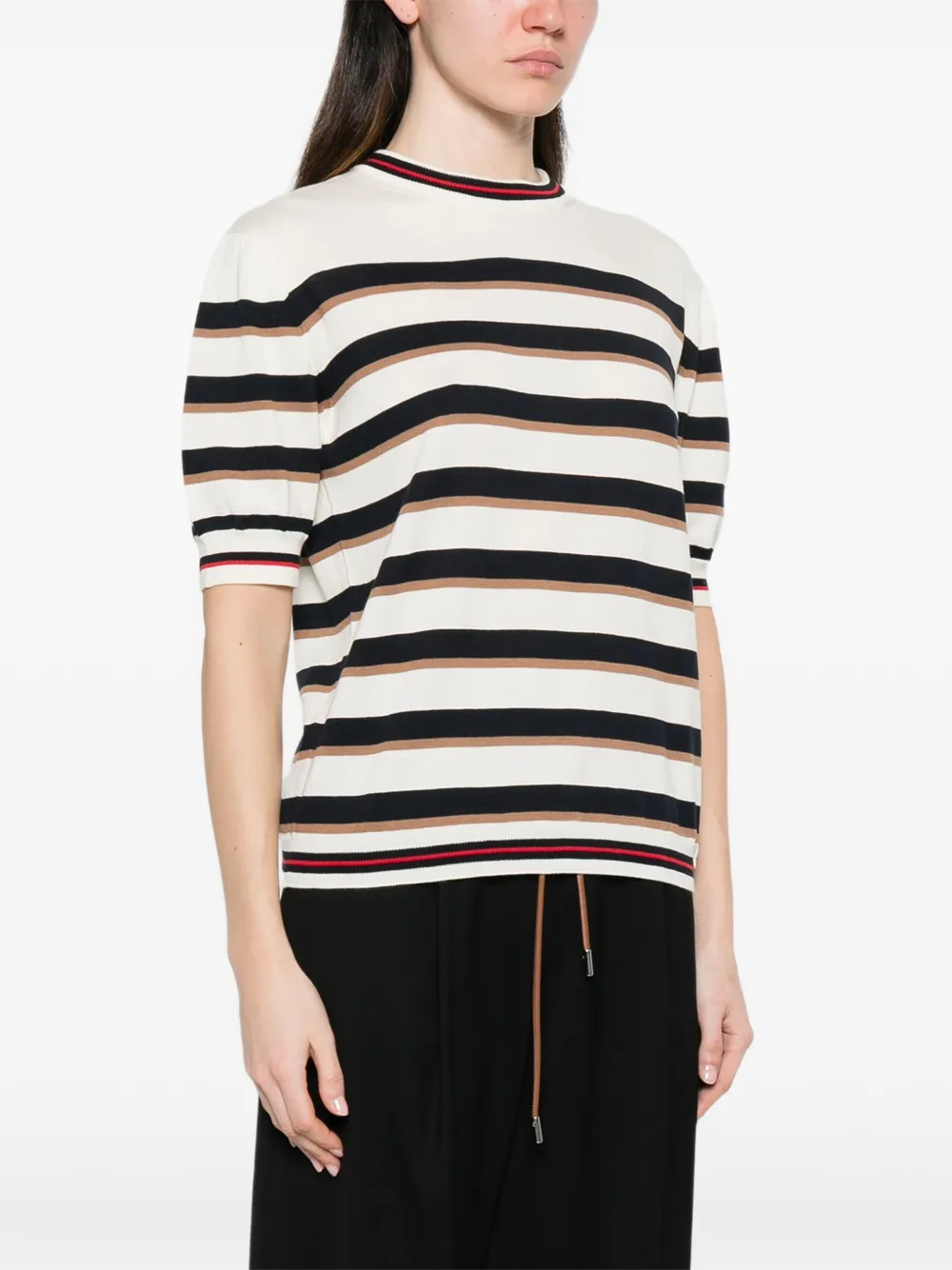  Herno Striped Knit T-shirt - Neutrals 