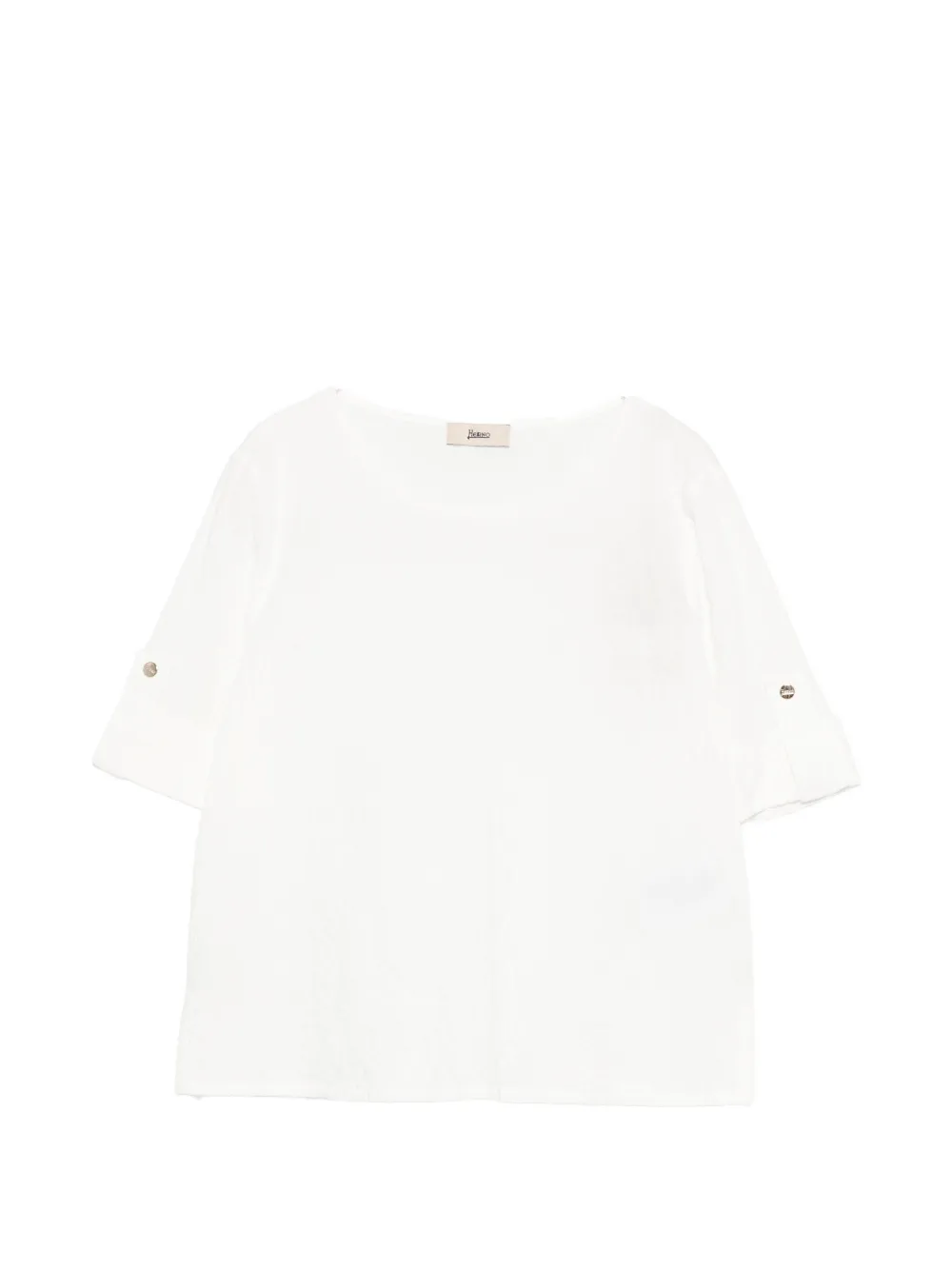 Herno round-neck blouse - Bianco