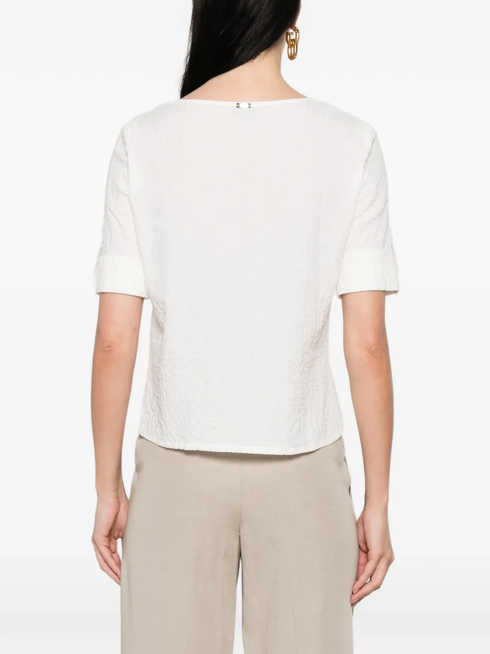 Herno Blouse met ronde hals Wit