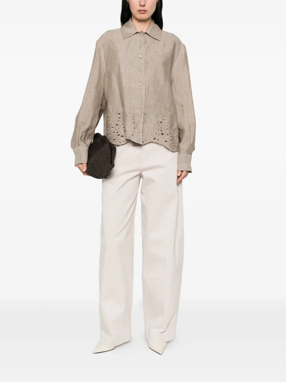 Fabiana Filippi Overhemd met lange mouwen Beige