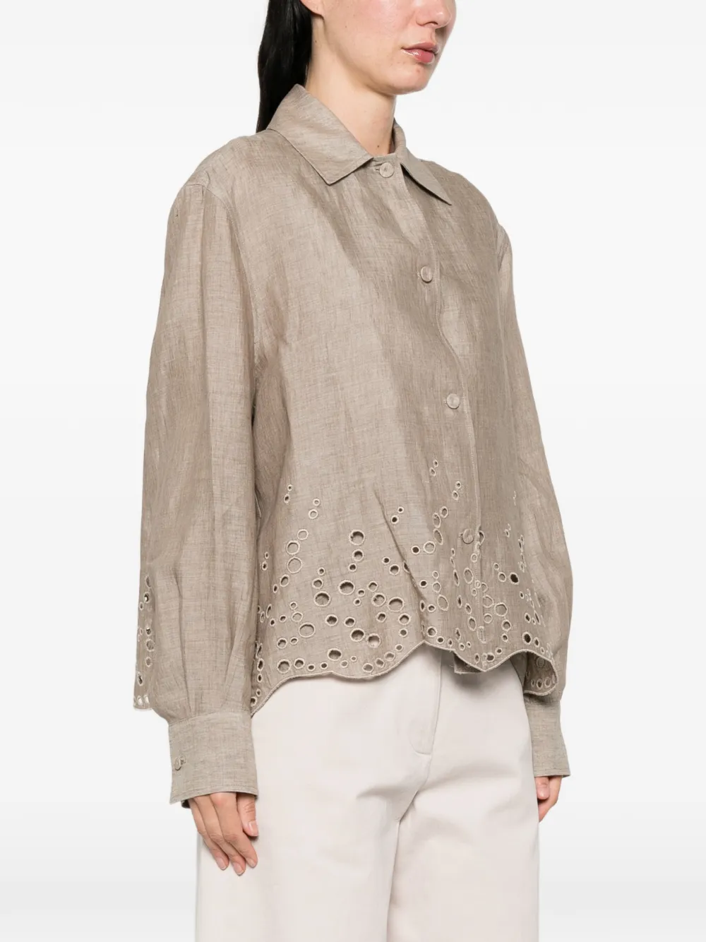 Fabiana Filippi Overhemd met lange mouwen Beige