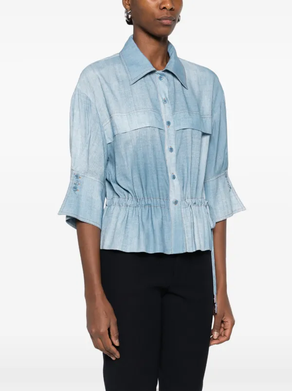 Ermanno Scervino トップステッチ ブラウス | ブルー | FARFETCH JP