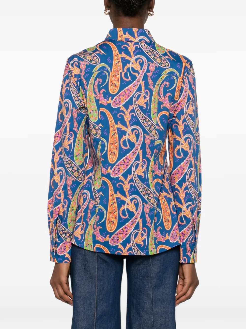 Etro Paisley-pattern Shirt In Blue