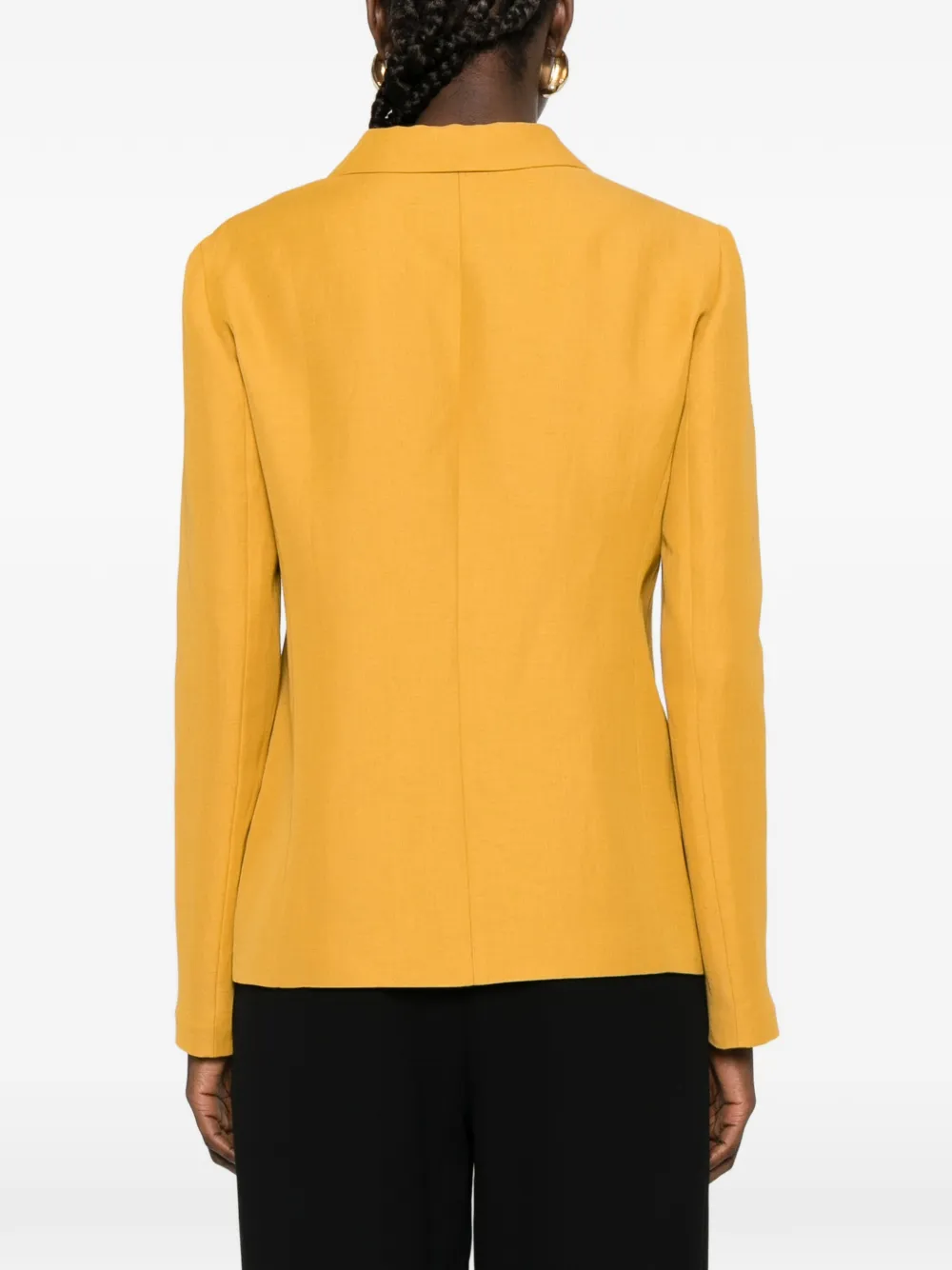 Fabiana Filippi Blazer met zak en knopen Geel