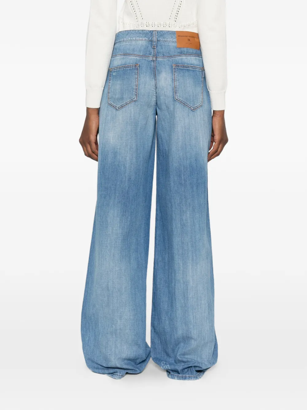Ermanno Scervino Jeans met wijde pijpen Blauw