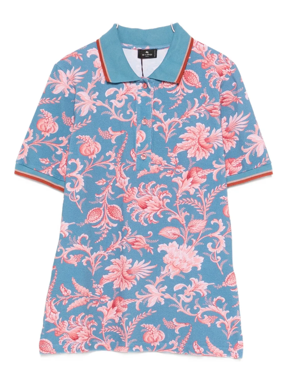 ETRO Polo a fiori - Blu