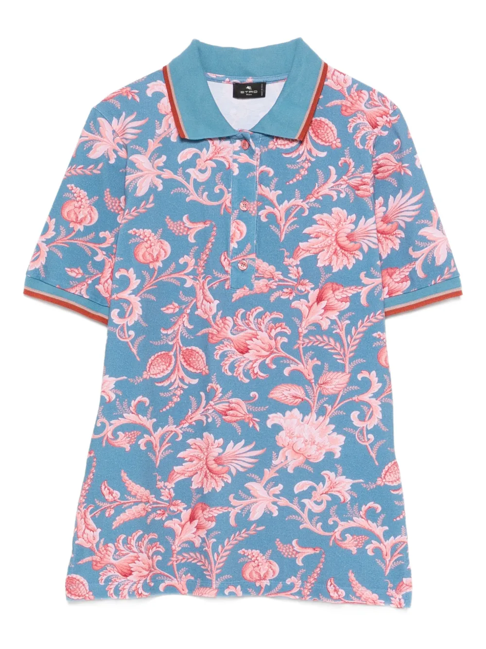ETRO Polo a fiori - Blu