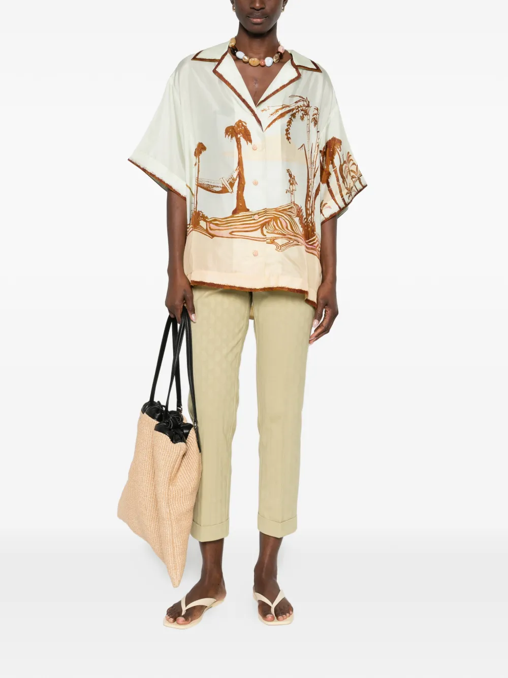 ETRO patterned trousers - Beige