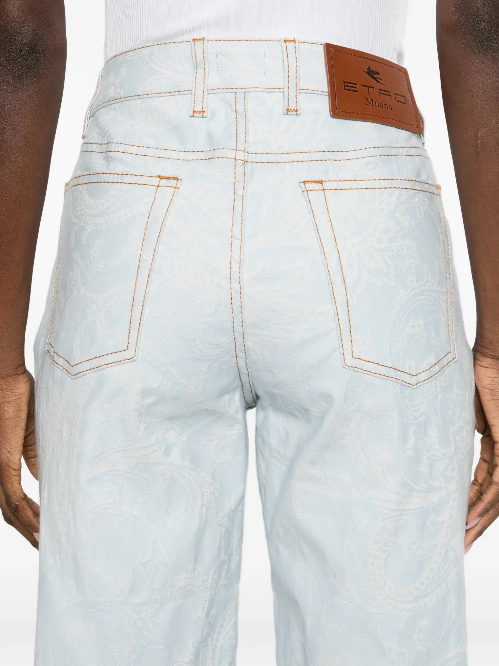 ETRO Broek met bloemen Blauw