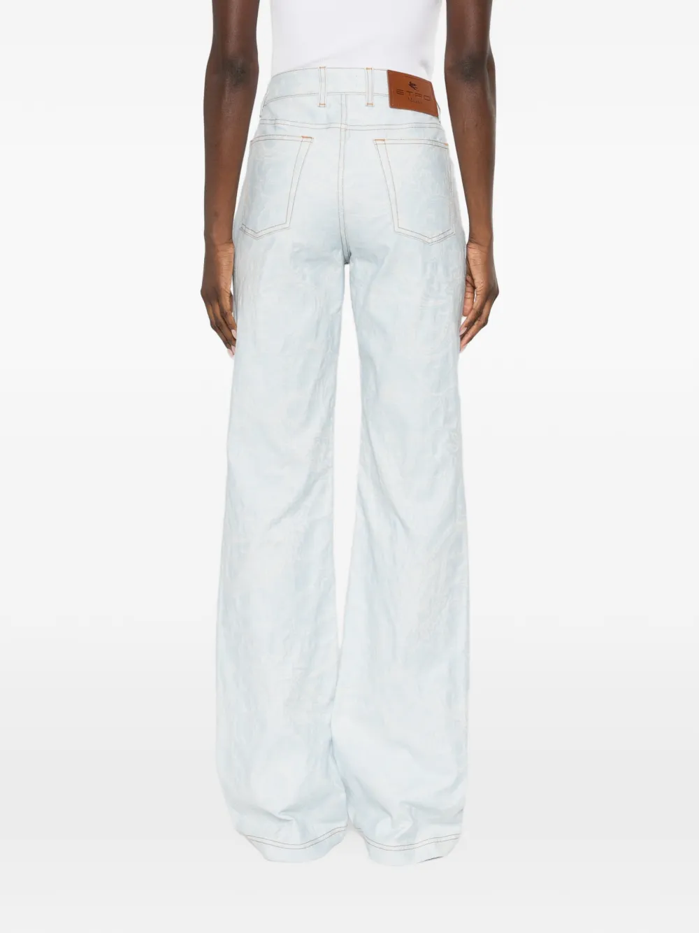 ETRO Broek met bloemen Blauw