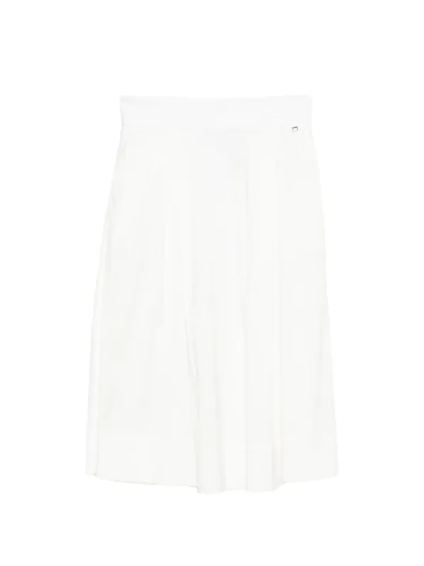 Herno Pleated Midi Skirt in White