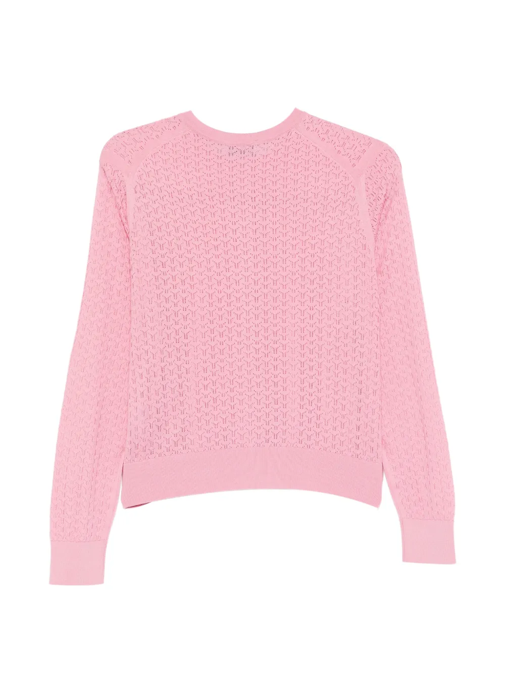 John Smedley Roxburgh pointelle gebreid vest Roze