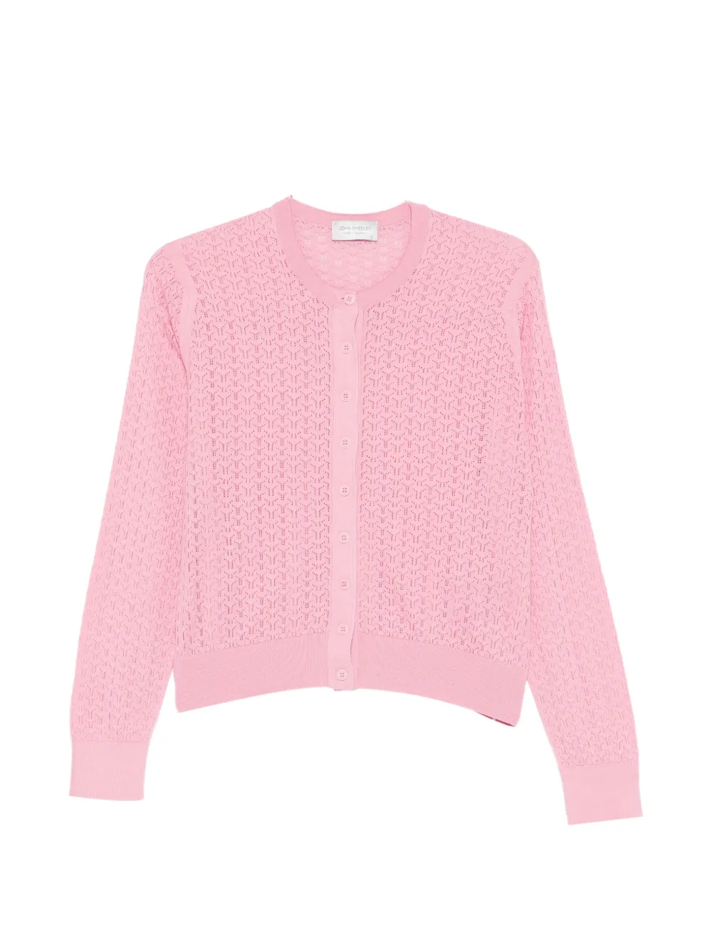 John Smedley Roxburgh pointelle-knit cardigan - Rosa