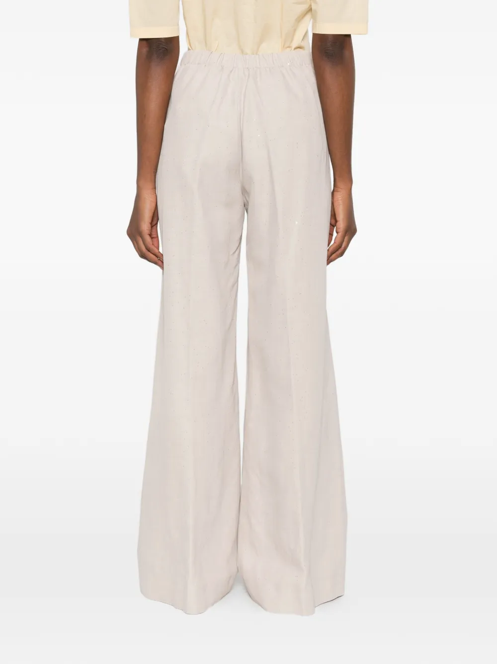 Herno Broek met logoplakkaat Beige