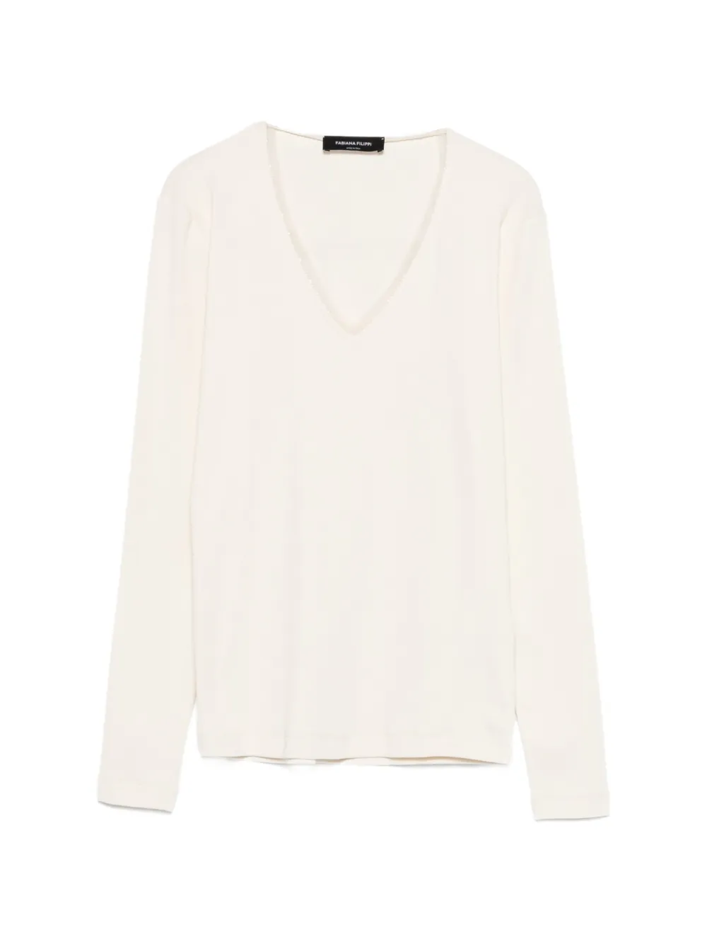 Fabiana Filippi V-neck jersey - Nude