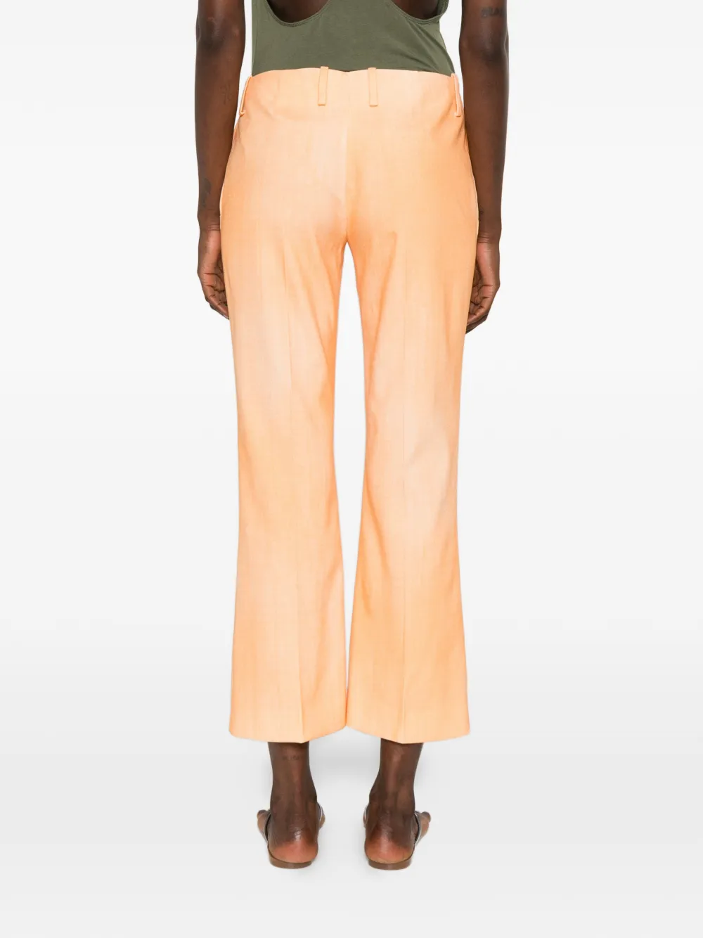Ermanno Scervino Geplooide broek met ceintuur Oranje