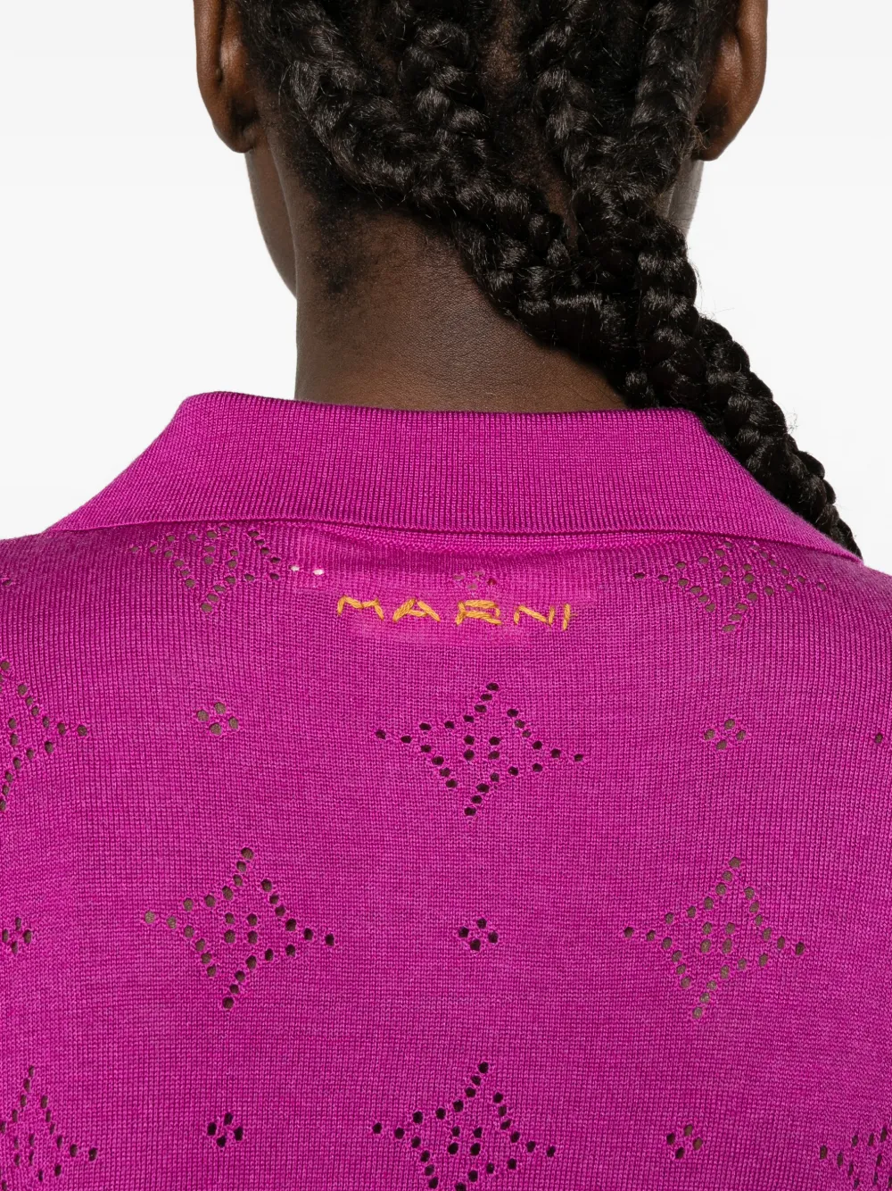 openwork buttoned shirt