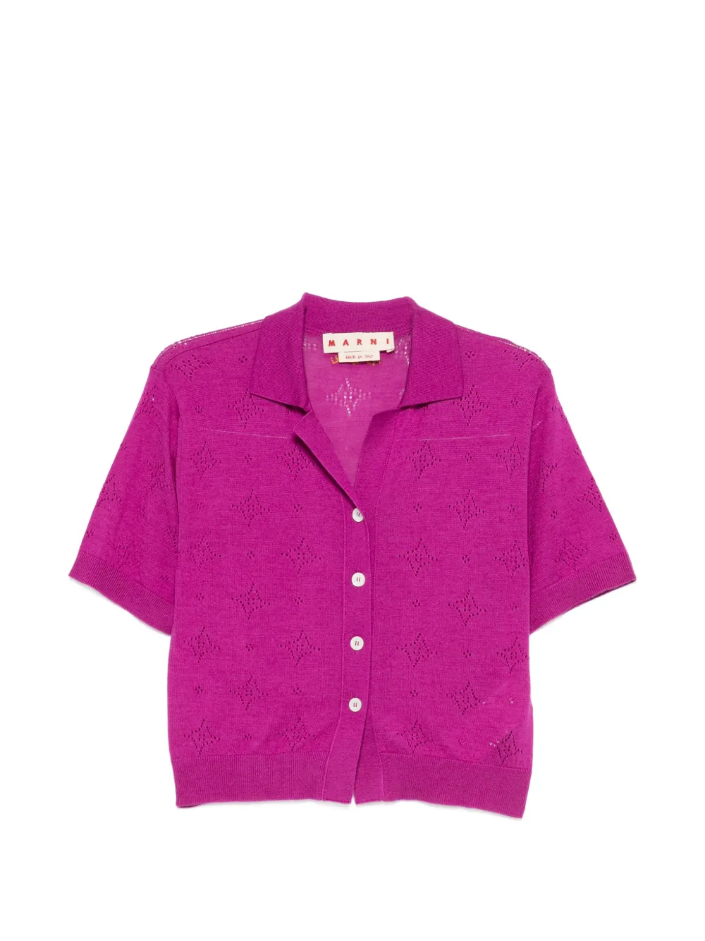 Marni openwork buttoned shirt - Rosa