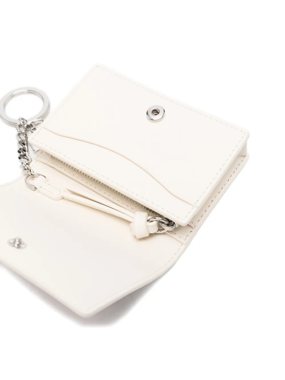 GANNI Portemonnee met logoplakkaat en frambozenprint Beige