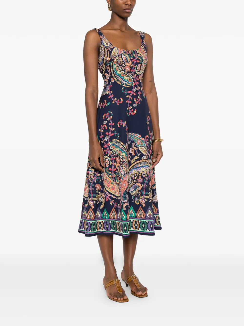 ETRO Jurk met paisley-print Blauw