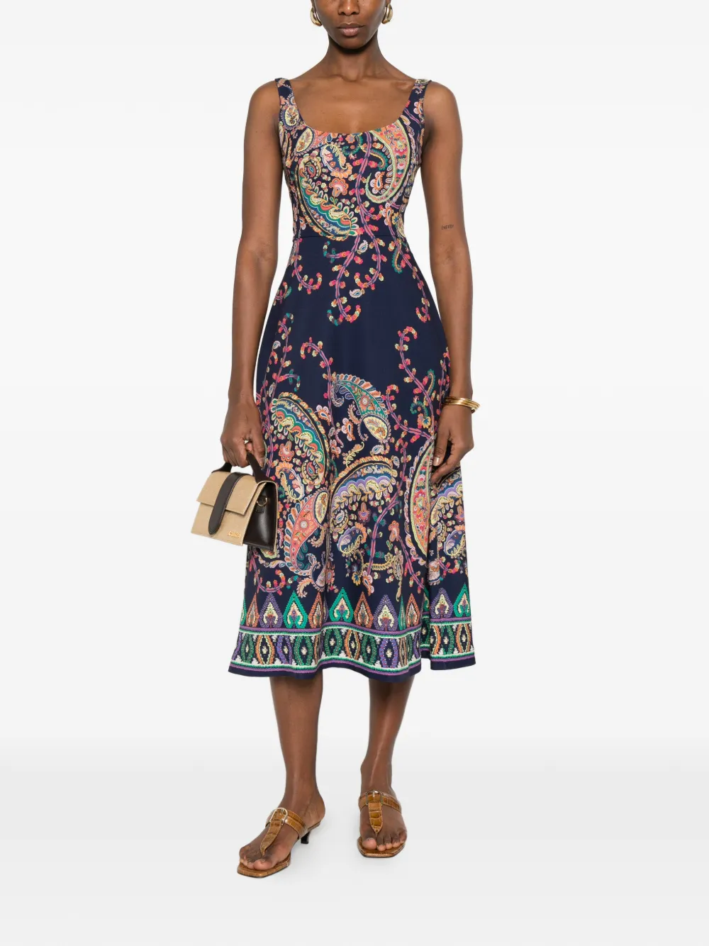 ETRO Jurk met paisley-print Blauw