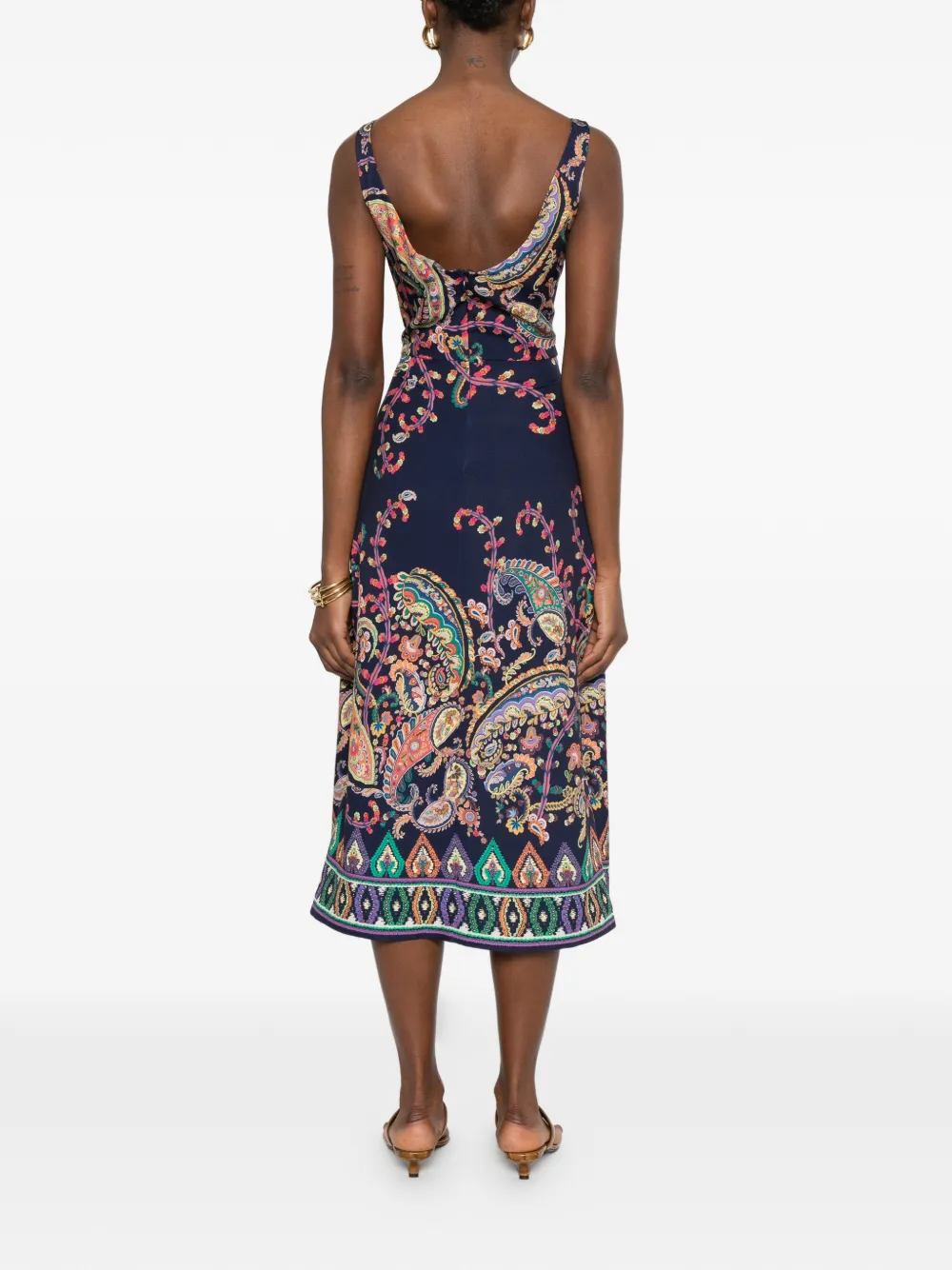 ETRO Jurk met paisley-print Blauw