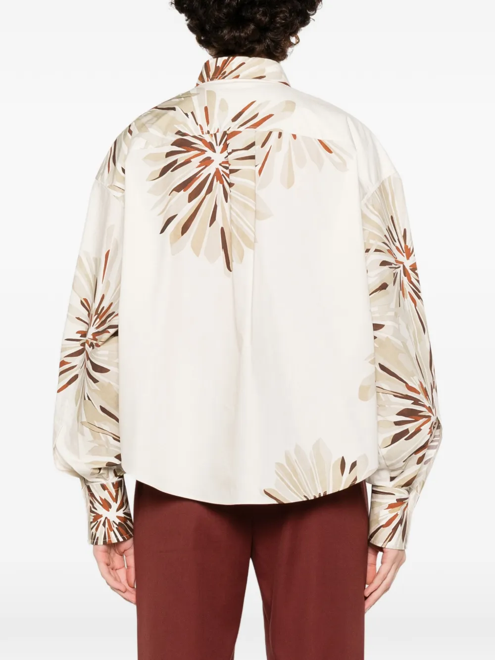 Brunello Cucinelli Shirt met bloemenprint Beige