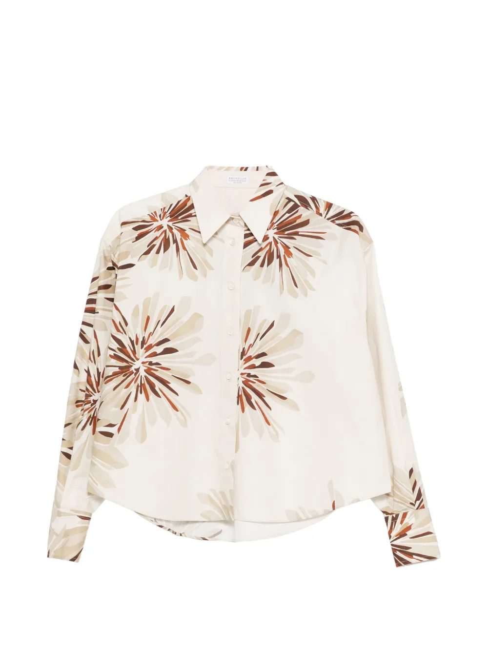 Brunello Cucinelli floral-print shirt - Toni neutri