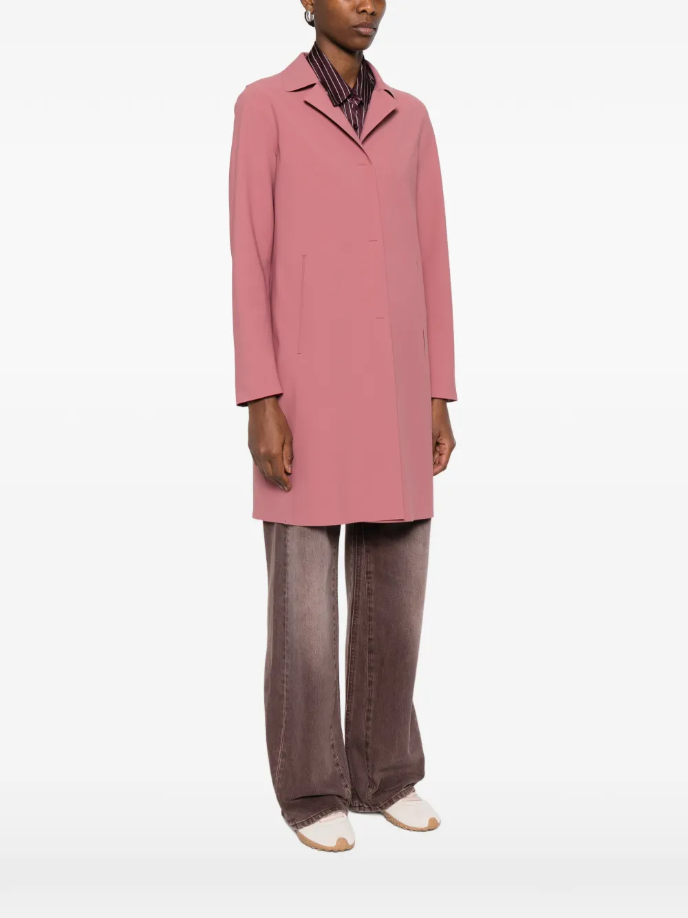  Herno Notched-lapel Coat - Pink 