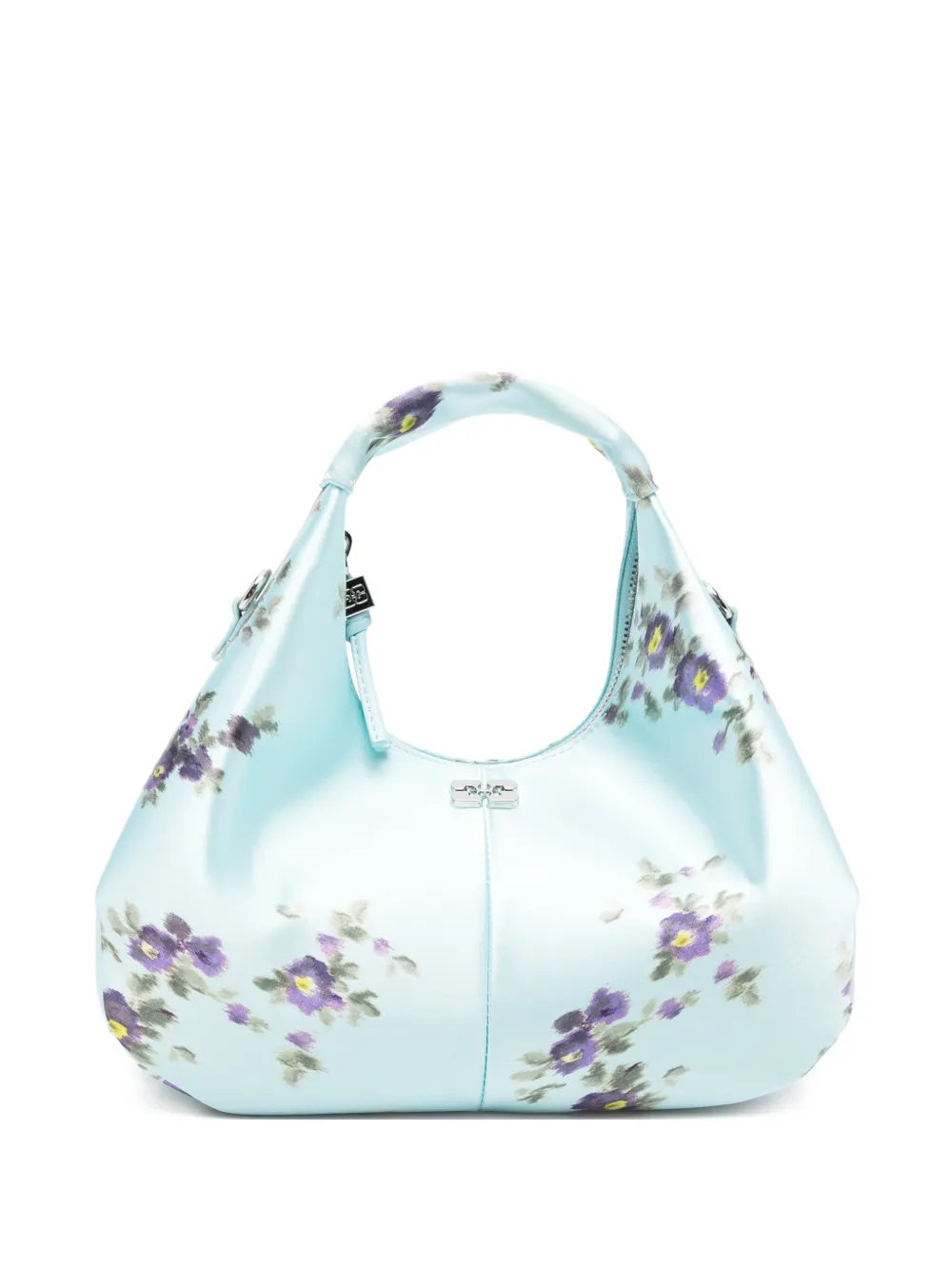 GANNI floral-print tote bag - Blu