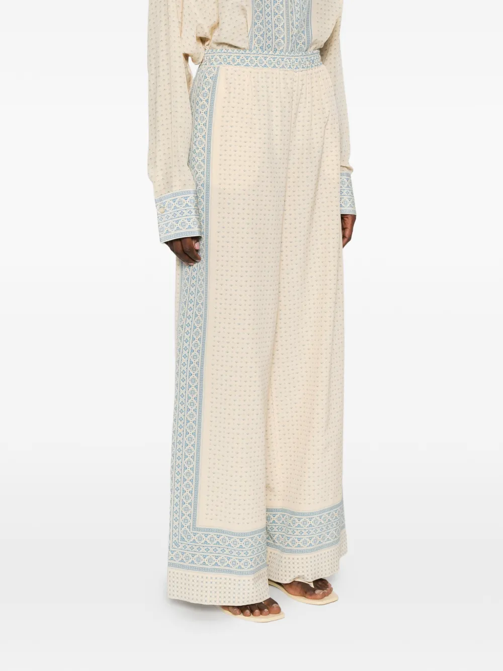 Ermanno Scervino Zijden broek Beige
