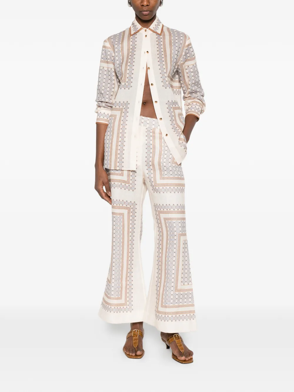  Zimmermann Patterned Shirt - White 